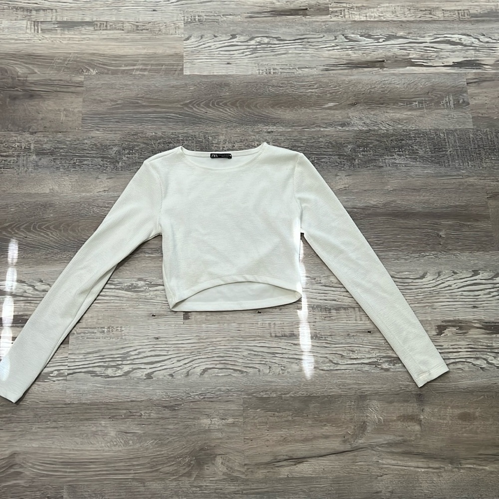 White Zara top